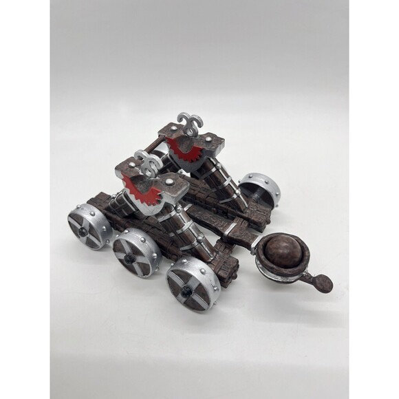 2003 PAPO Medieval Red Knights BATTERING RAM 4.5" Siege Weapon Toy Figure - Picture 6 of 9